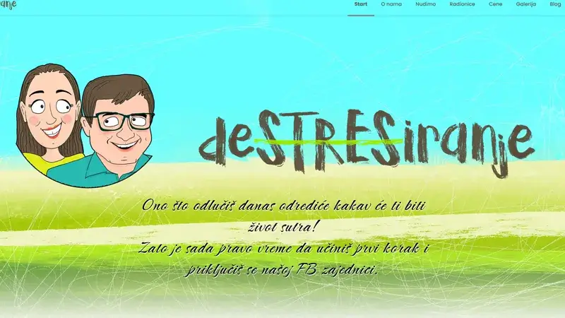 Destressing - Web development Novi Sad - work example