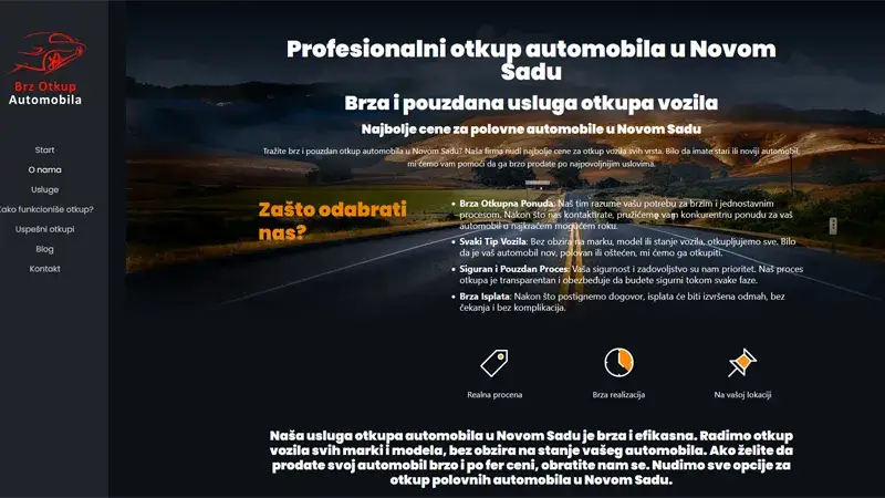 Car purchase Novi Sad - Web development Novi Sad - work example