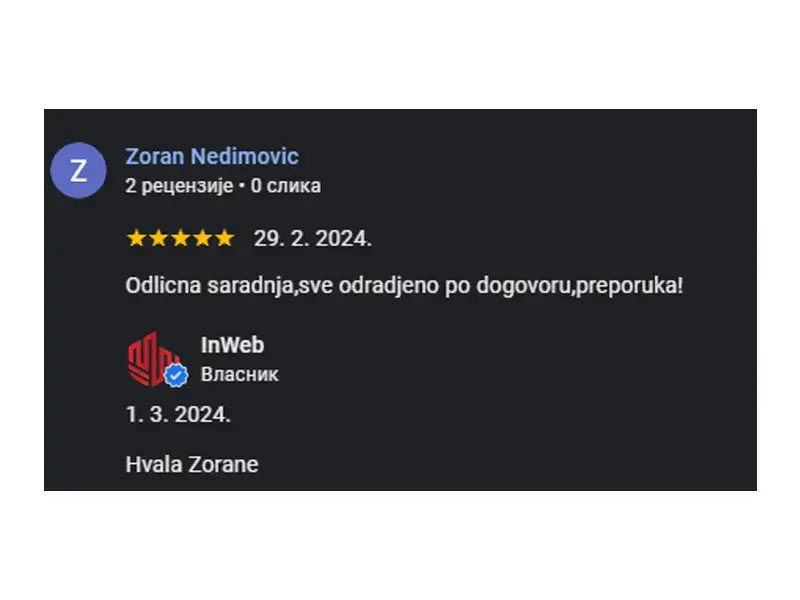 Recenzija od Zoran Nedimović - Remax